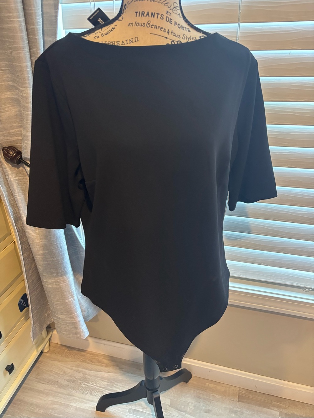 Express Black Short Sleeve Bodysuit Top NWT